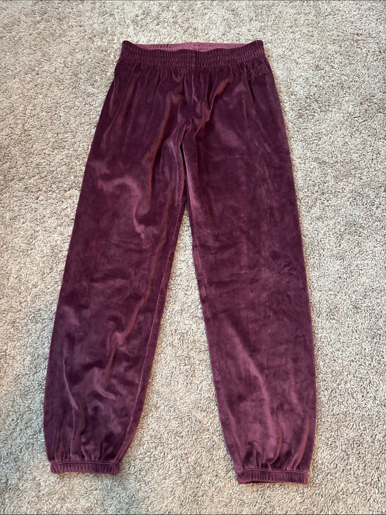 PINK Victoria's Secret Pants - PINK Victoria's Secret Burgundy Velour Jogger Pants